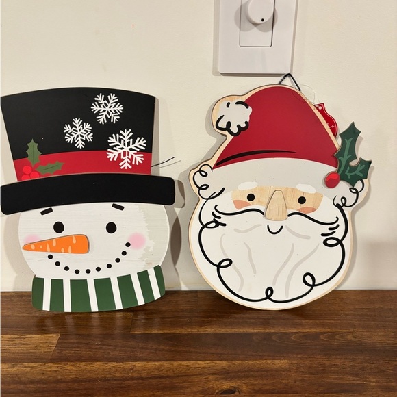 Other - Christmas Santa and Snowman Hanging Decor